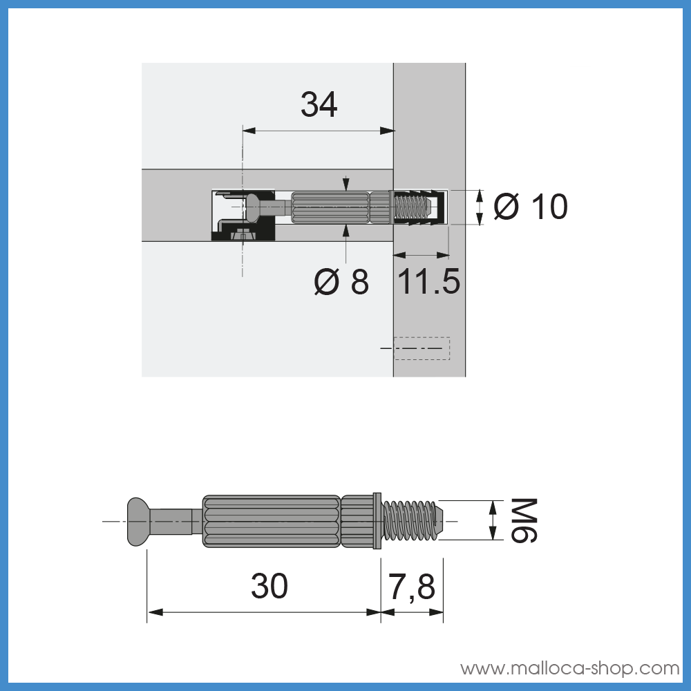 Thân Ốc Liên Kết Ren M6 Imundex 8 022 103