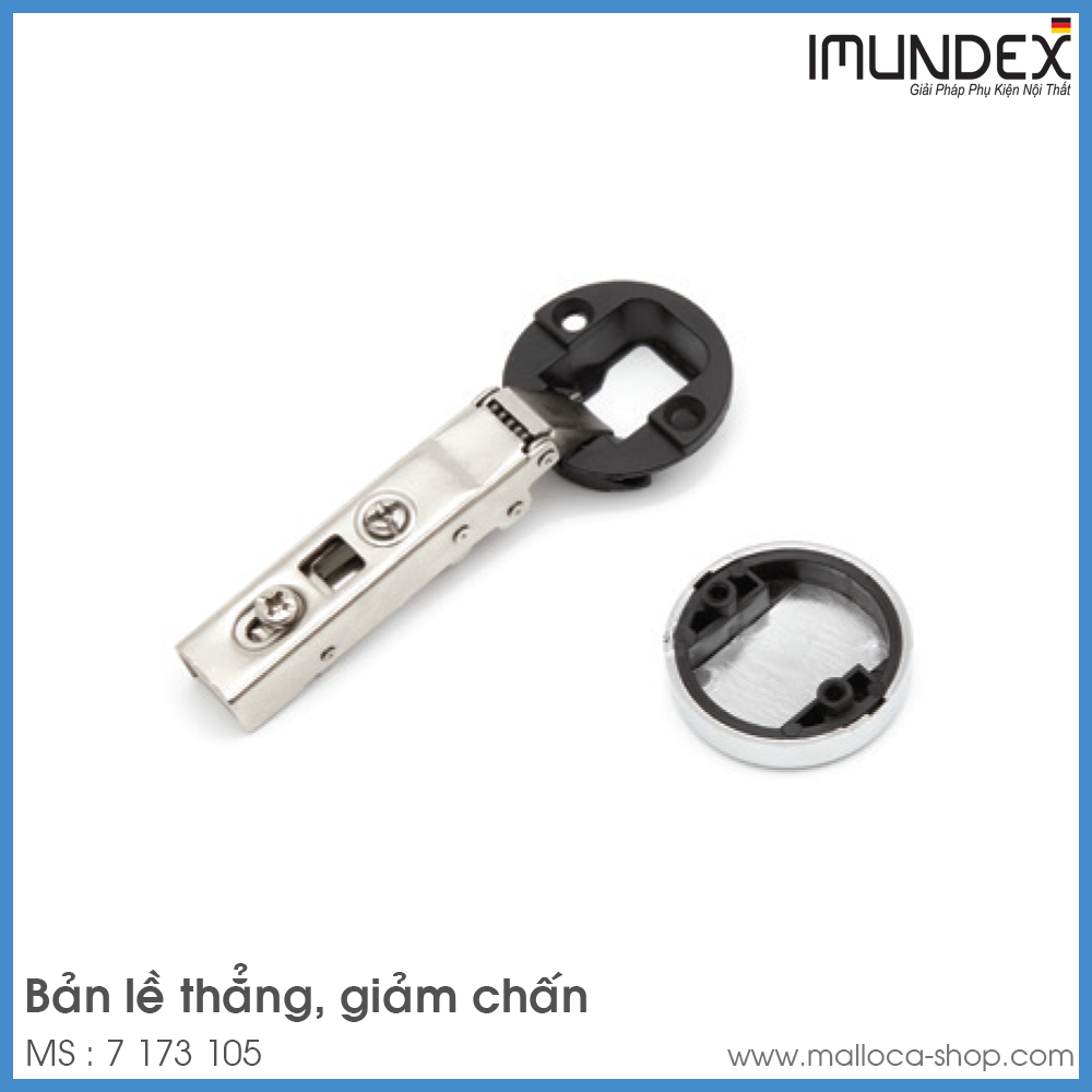 Bản Lề Kính Trùm Ngoài Giảm Chấn 105º Imundex 7 173 105