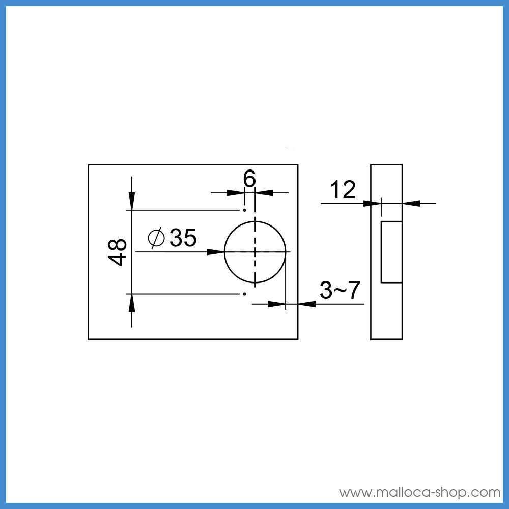 Bản Lề Kính Trùm Nửa Giảm Chấn 105º Imundex 7 172 106
