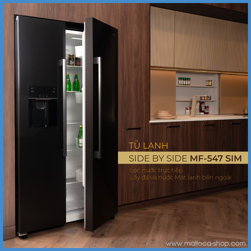 Tủ Lạnh Side By Side Malloca MF-547 SIM