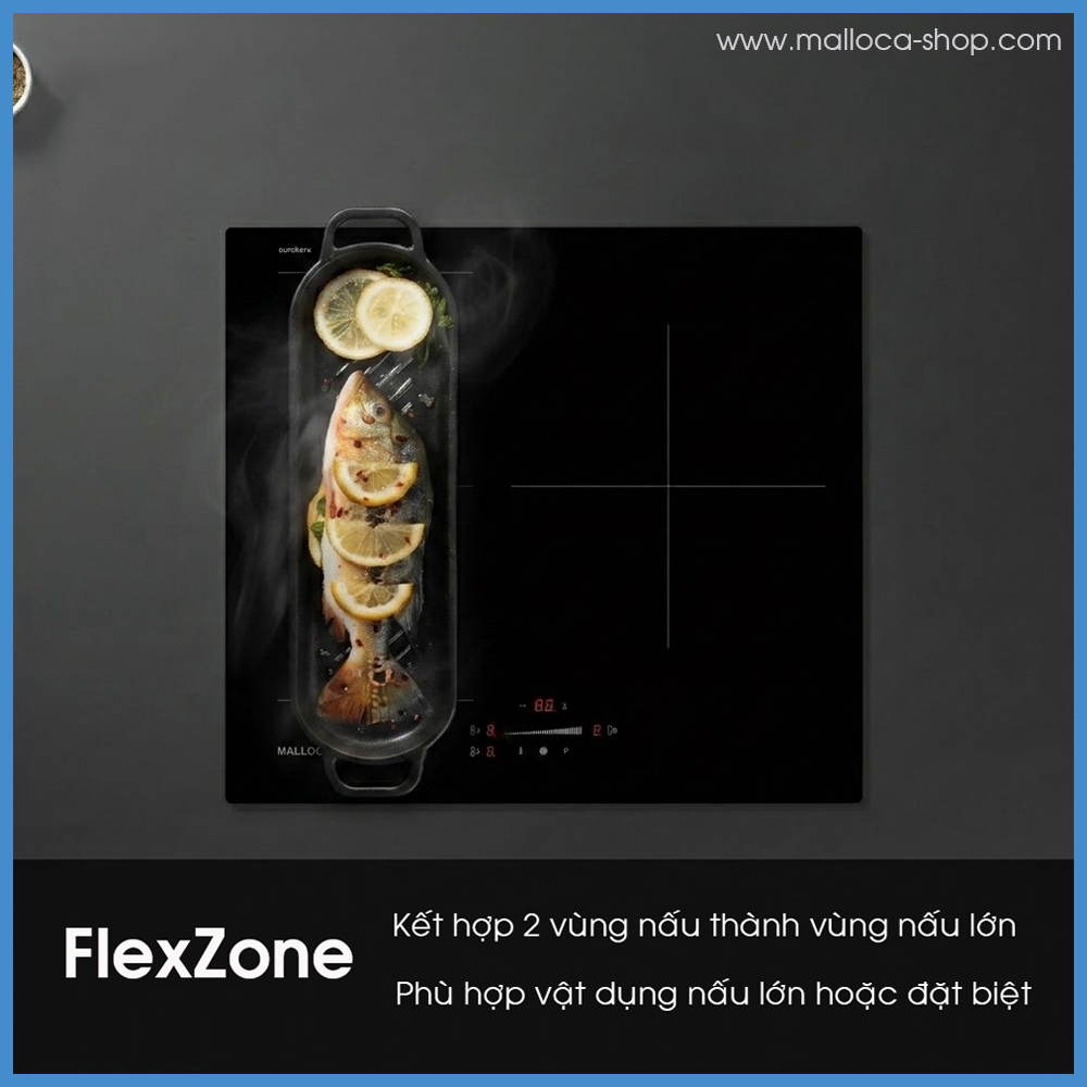 Bếp Từ Âm 3 Vùng Nấu Malloca MI 593 FZ