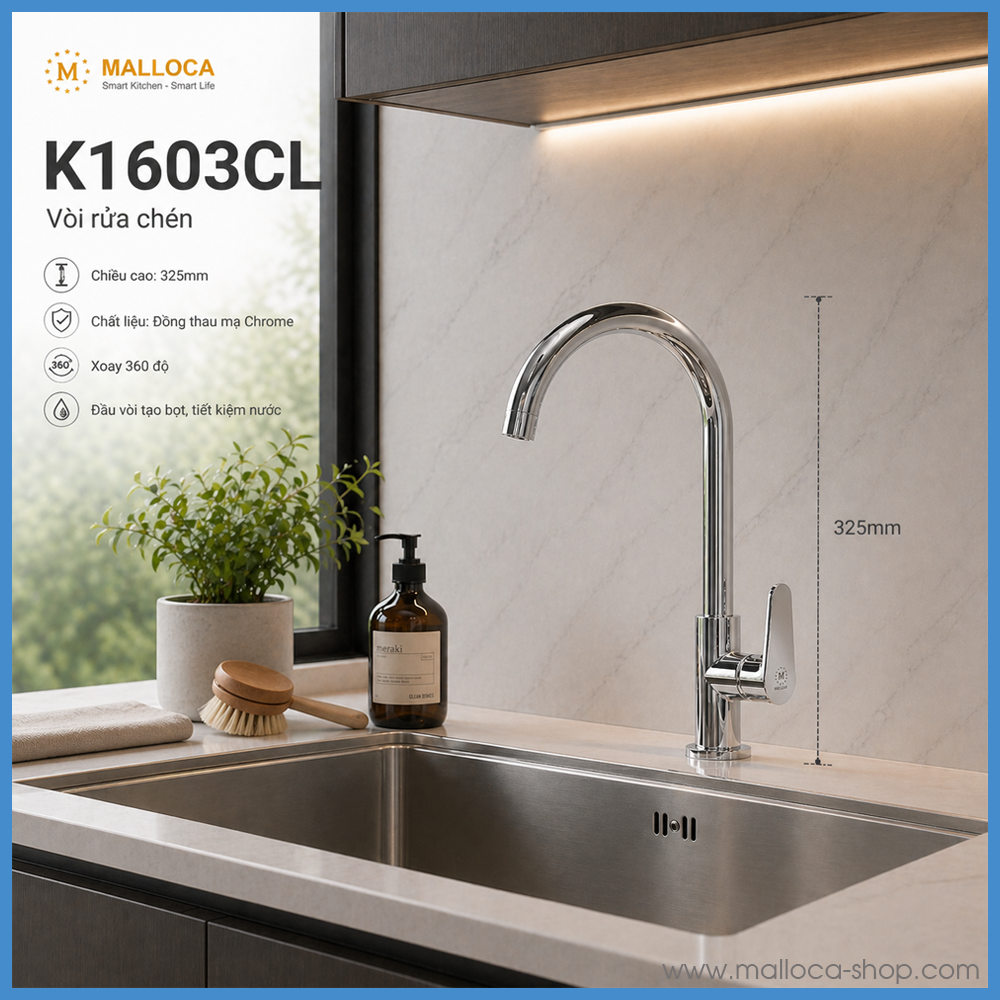 Vòi Rửa Chén Malloca K1603CL