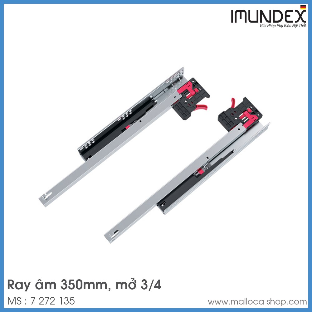 Ray Âm 350mm Giảm Chấn Mở 3/4 Imundex 7 272 135