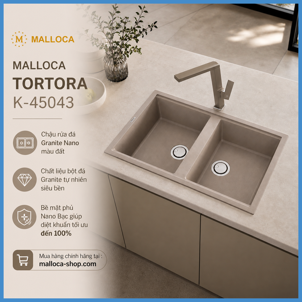 Chậu Rửa Malloca TORTORA K-45043