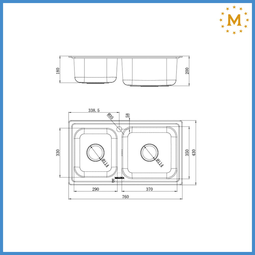 Chậu Rửa Chén Malloca MS 2076EP