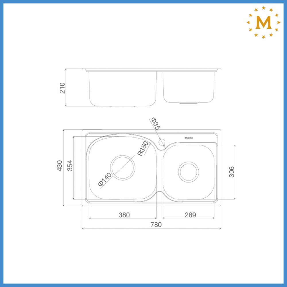 Chậu Rửa Malloca MS 1011P