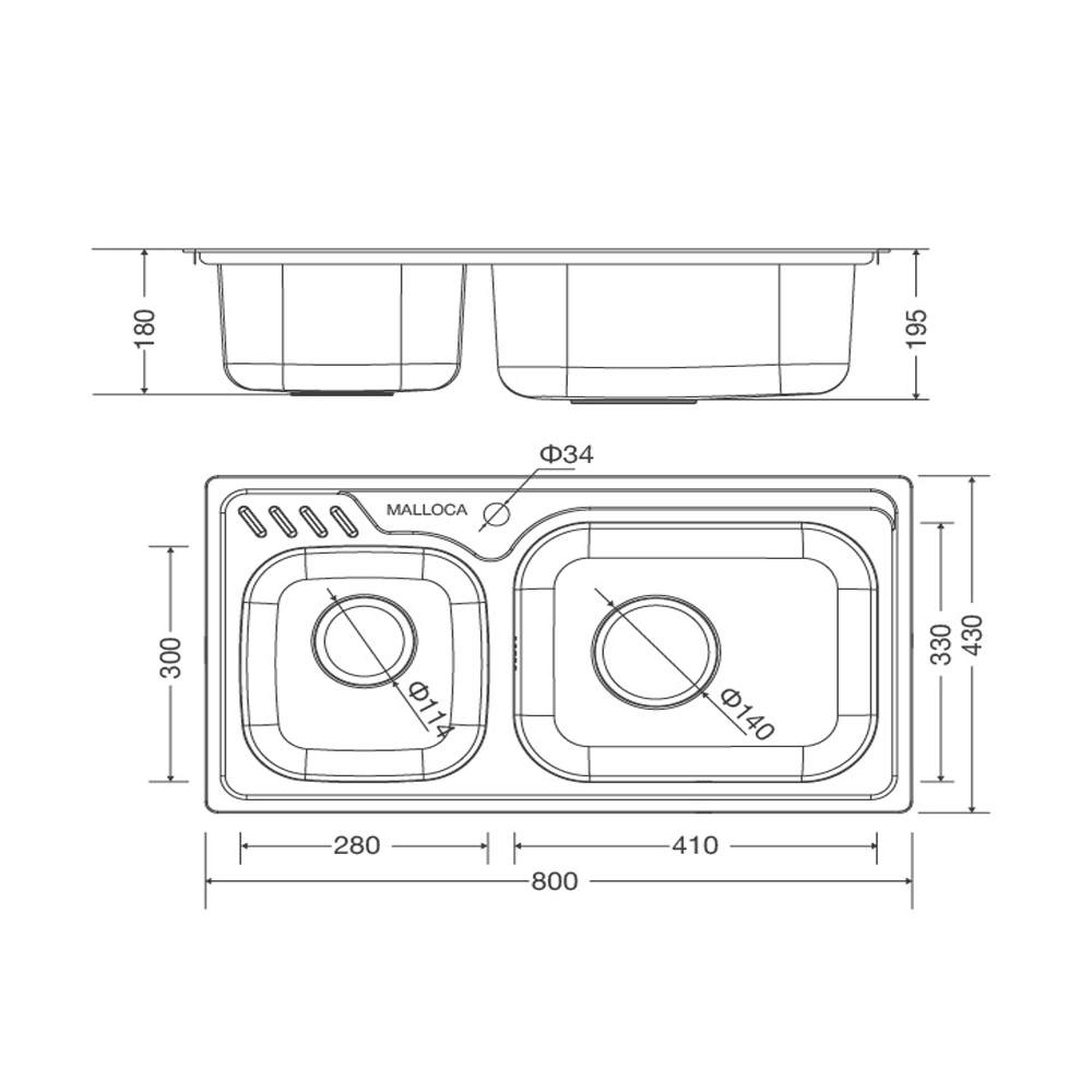 Chậu Rửa Chén Malloca MS 1003