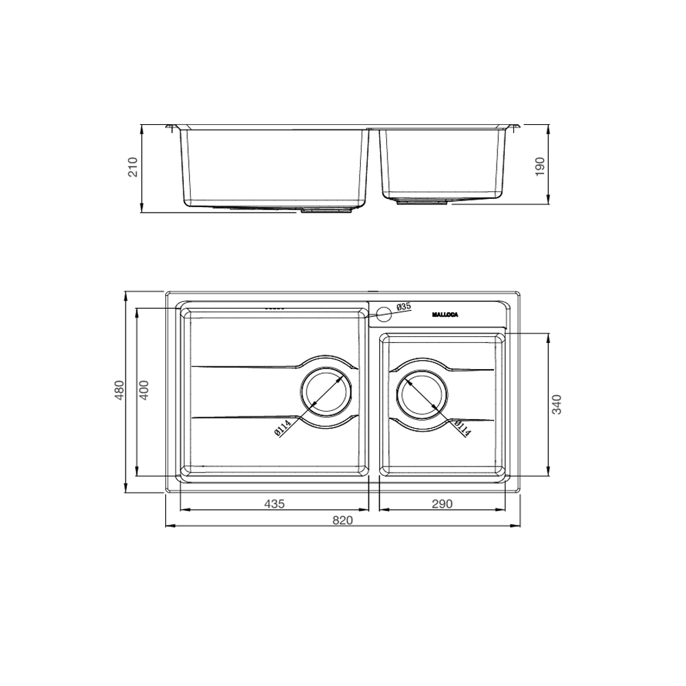 Chậu Rửa Malloca MS 5082W