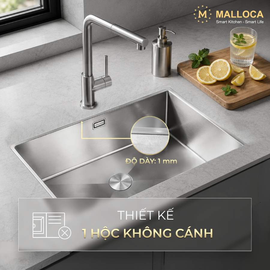 Chậu Rửa Chén Bát Inox Malloca MS 6070