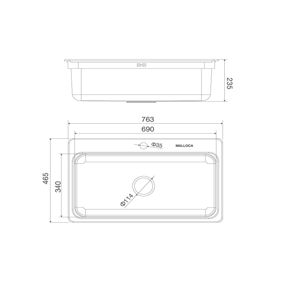 Chậu Rửa Chén Malloca MS-1022D