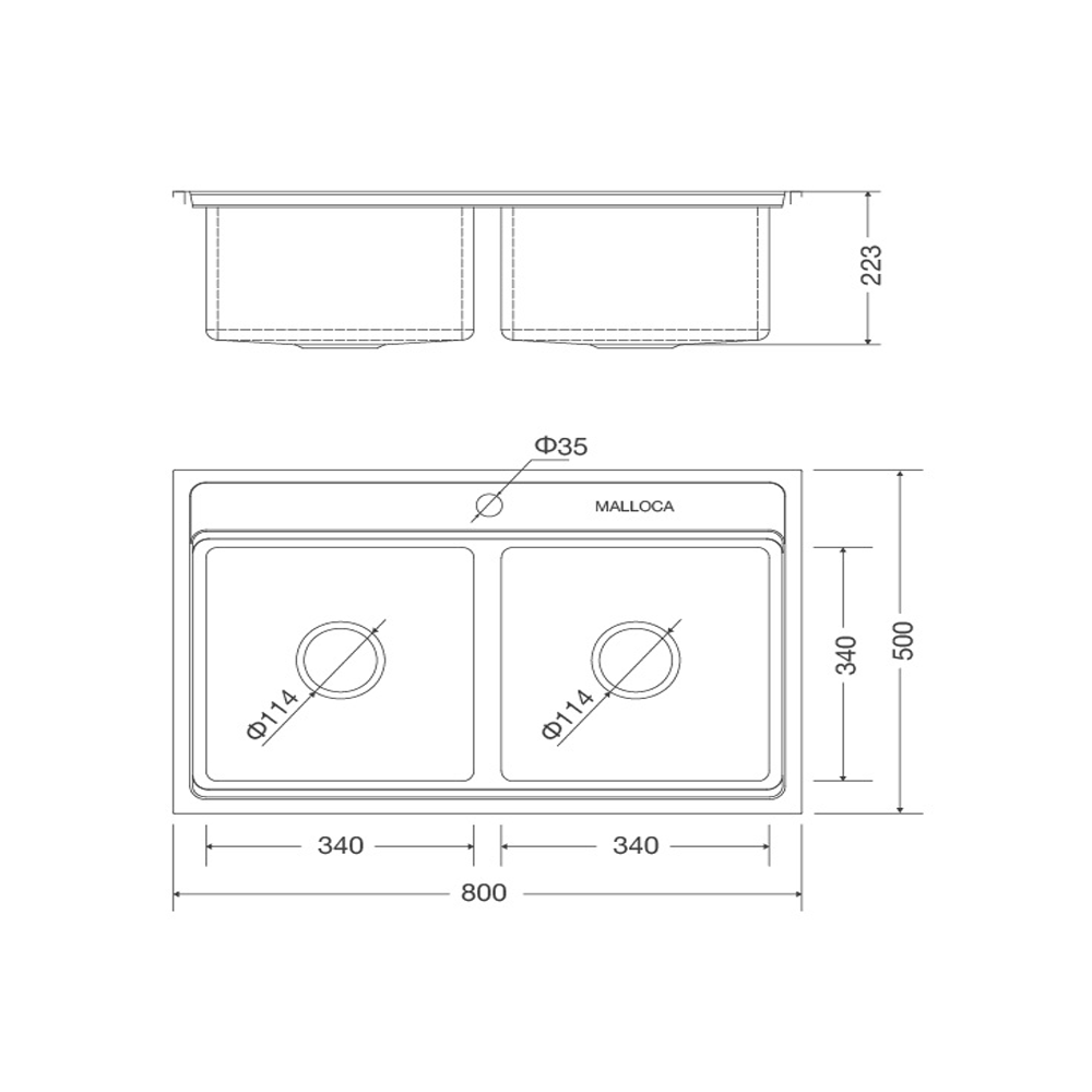 Chậu Rửa Chén Malloca MS 8812