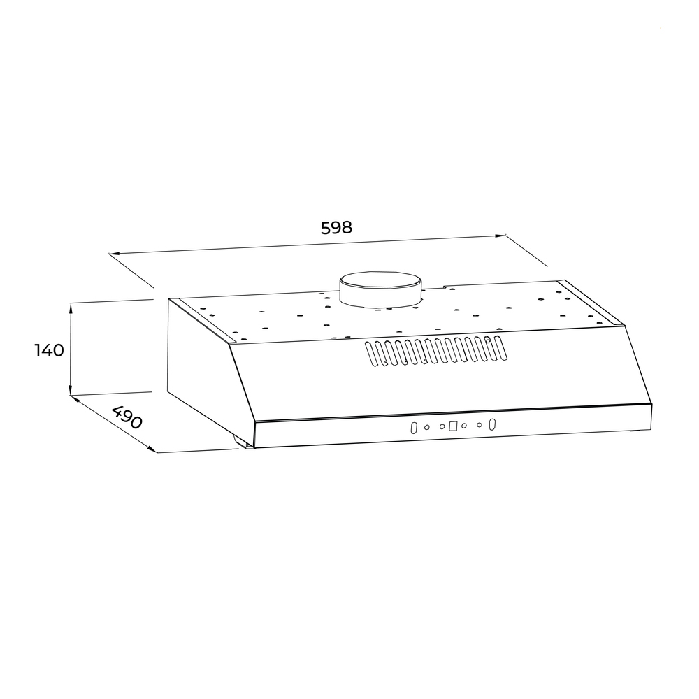Máy Hút Mùi Gắn Tủ Malloca MH6014B