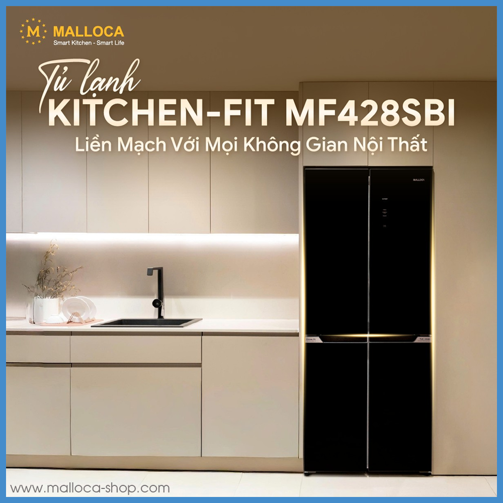 Tủ Lạnh Side By Side 4 Cánh Malloca MF428SBI