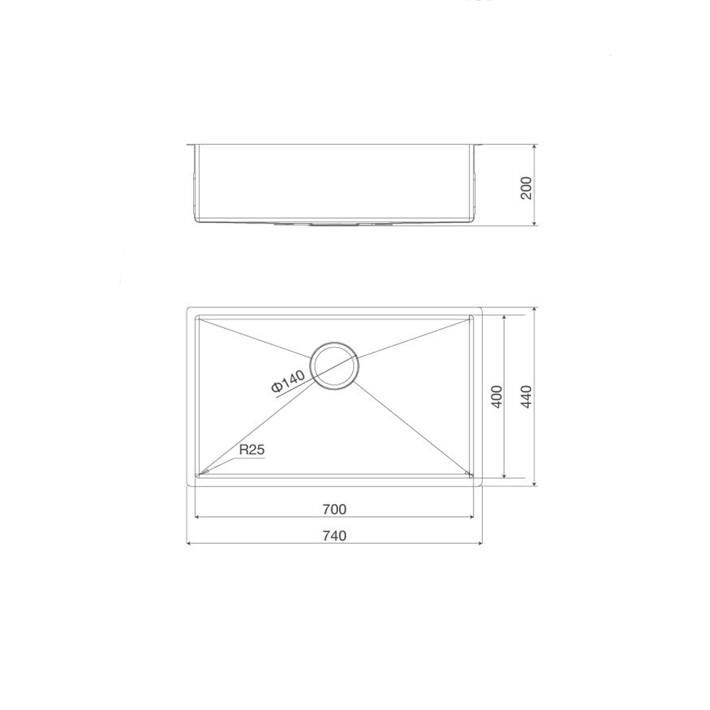 Chậu Rửa Chén Inox Malloca MS 6074