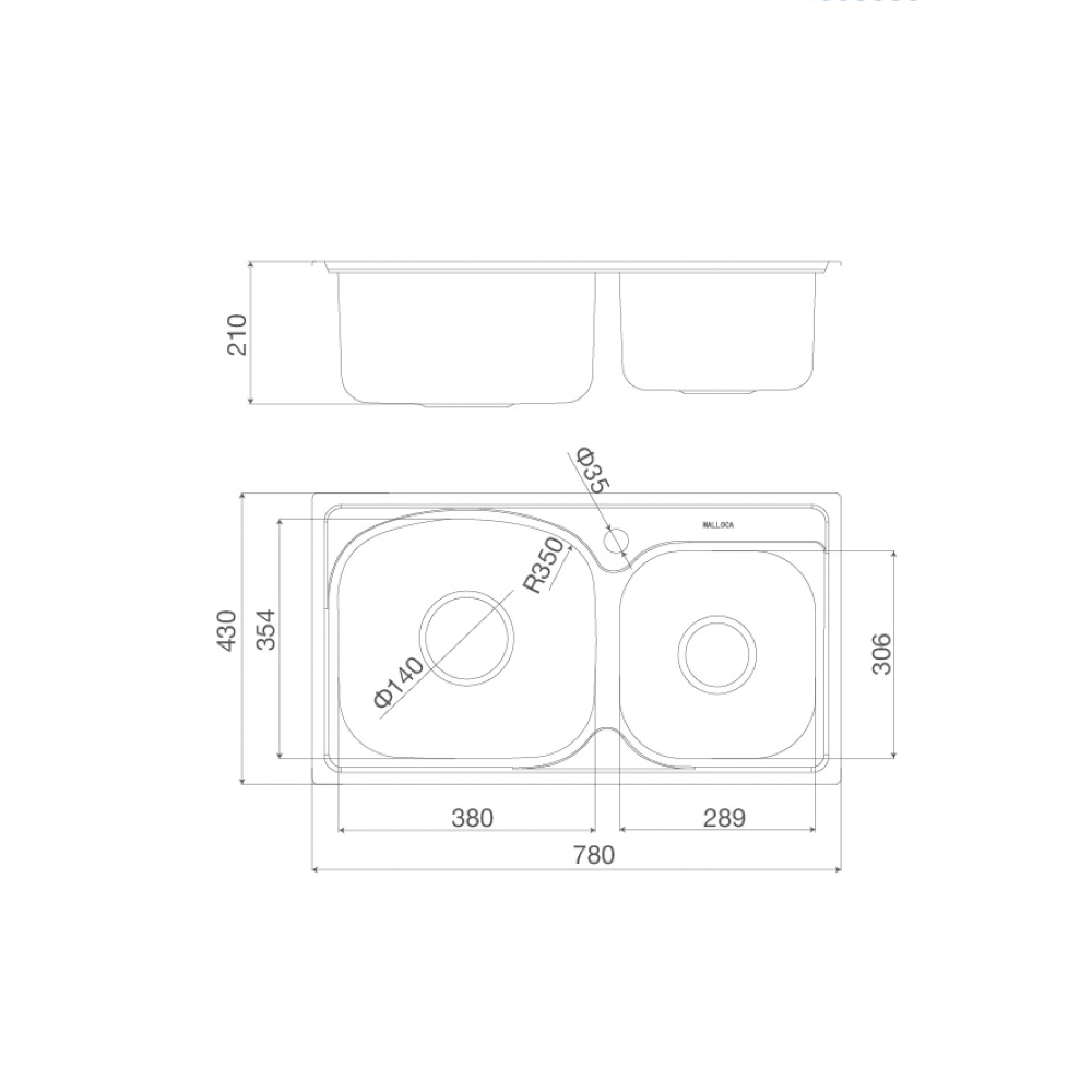 Chậu Rửa Malloca MS 1011P
