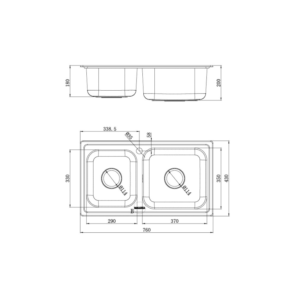 Chậu Rửa Chén Malloca MS 2076EP