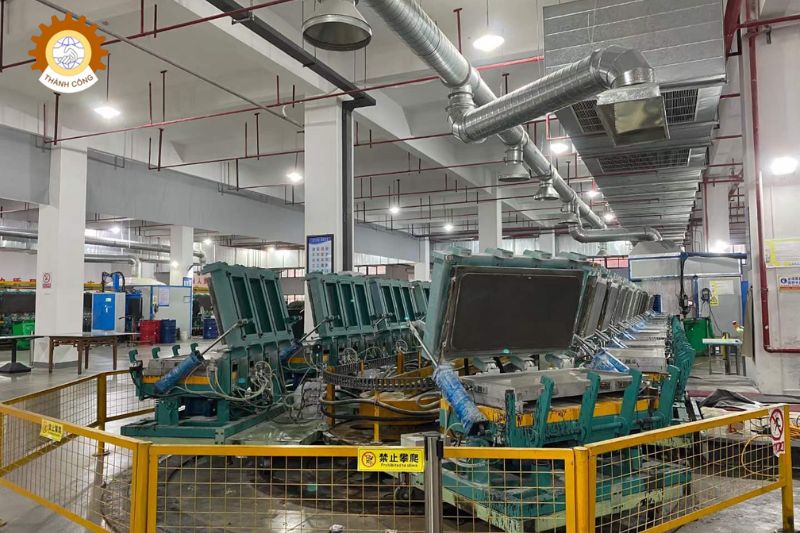 Hình ảnh thực tế hoàn thiện dây chuyền tự động đổ mút ghế ô tô pu foam