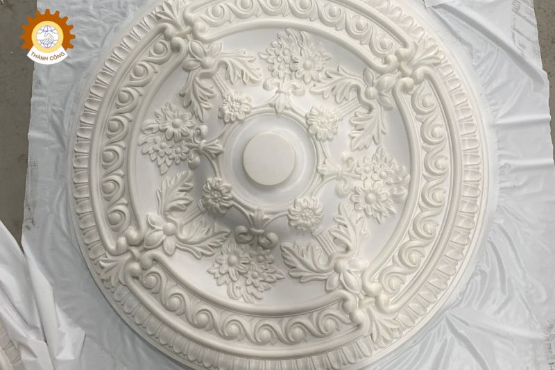 Mâm trần thạch cao đơn giản màu trắng