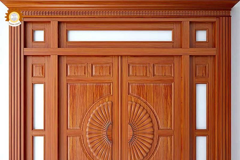Phào chỉ cửa chính bằng gỗ