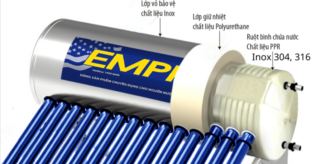 máy phun PU bảo ôn năng lượng mặt trời