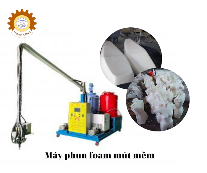 Ứng dụng máy phun pu sản xuất mút mềm