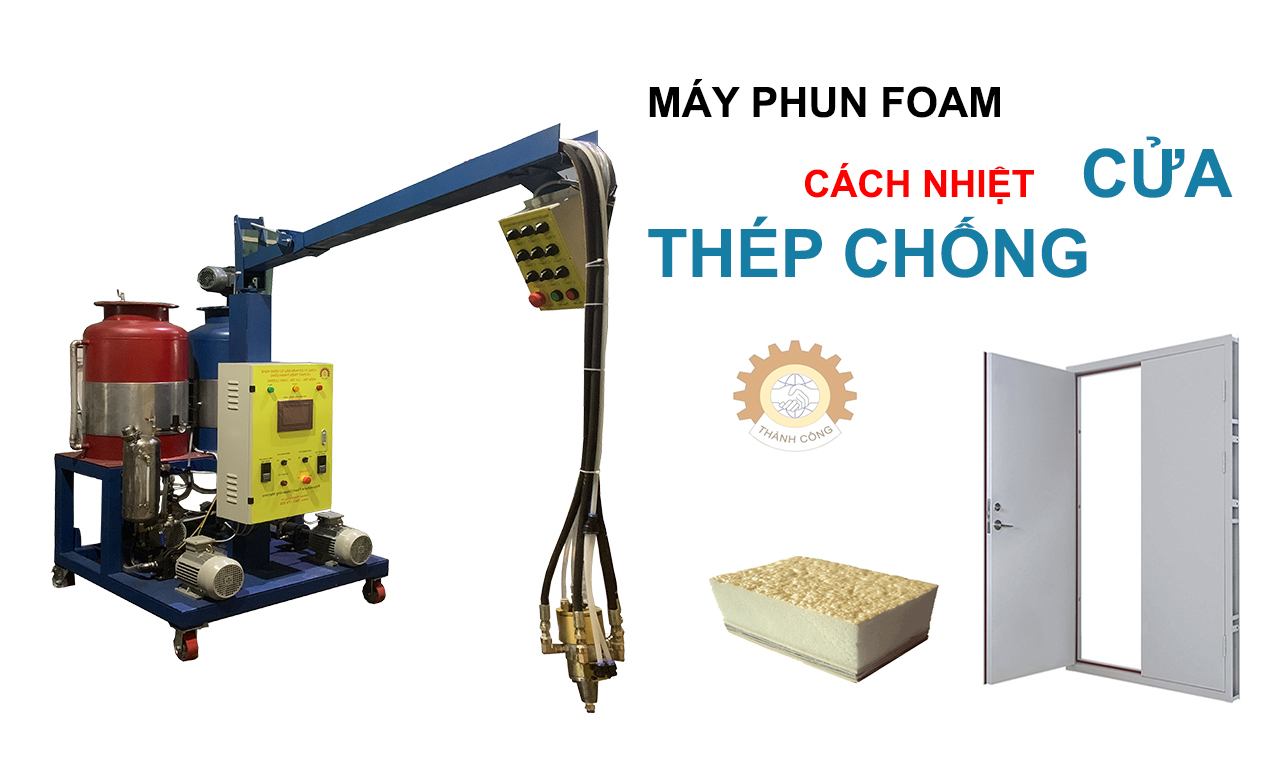 SỬ DỤNG MÁY PHUN FOAM BẢO ÔN CỬA CHỐNG CHÁY NHƯ THẾ NÀO ?