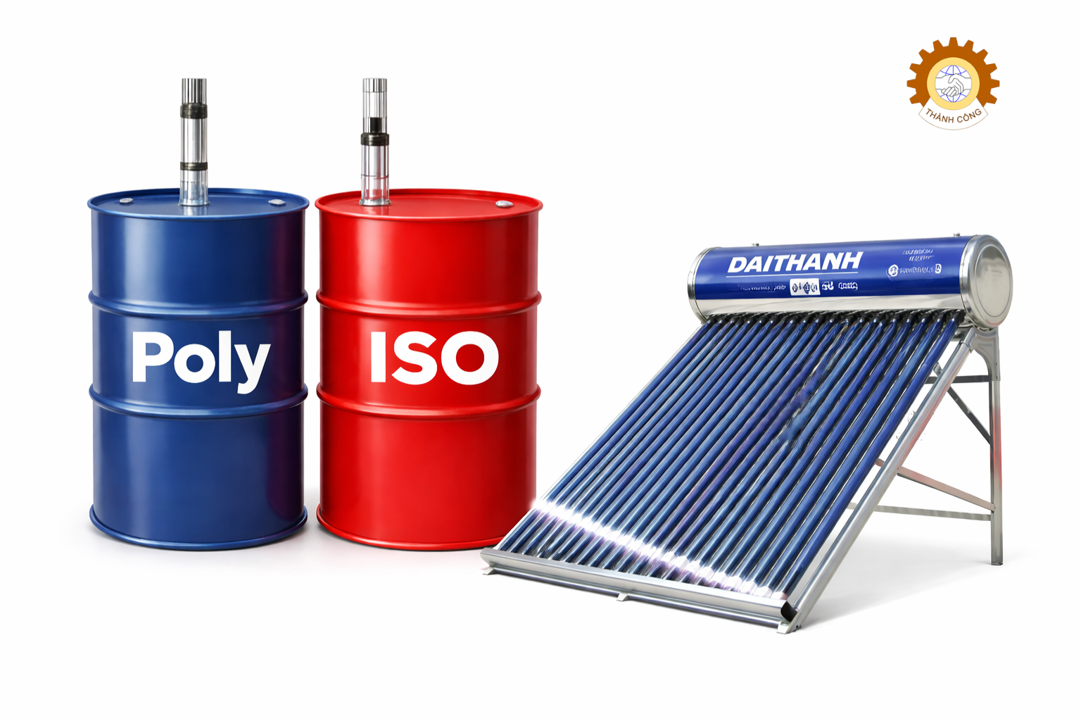 Hóa Chất PU Foam Bảo Ôn Bình Năng Lượng Mặt Trời