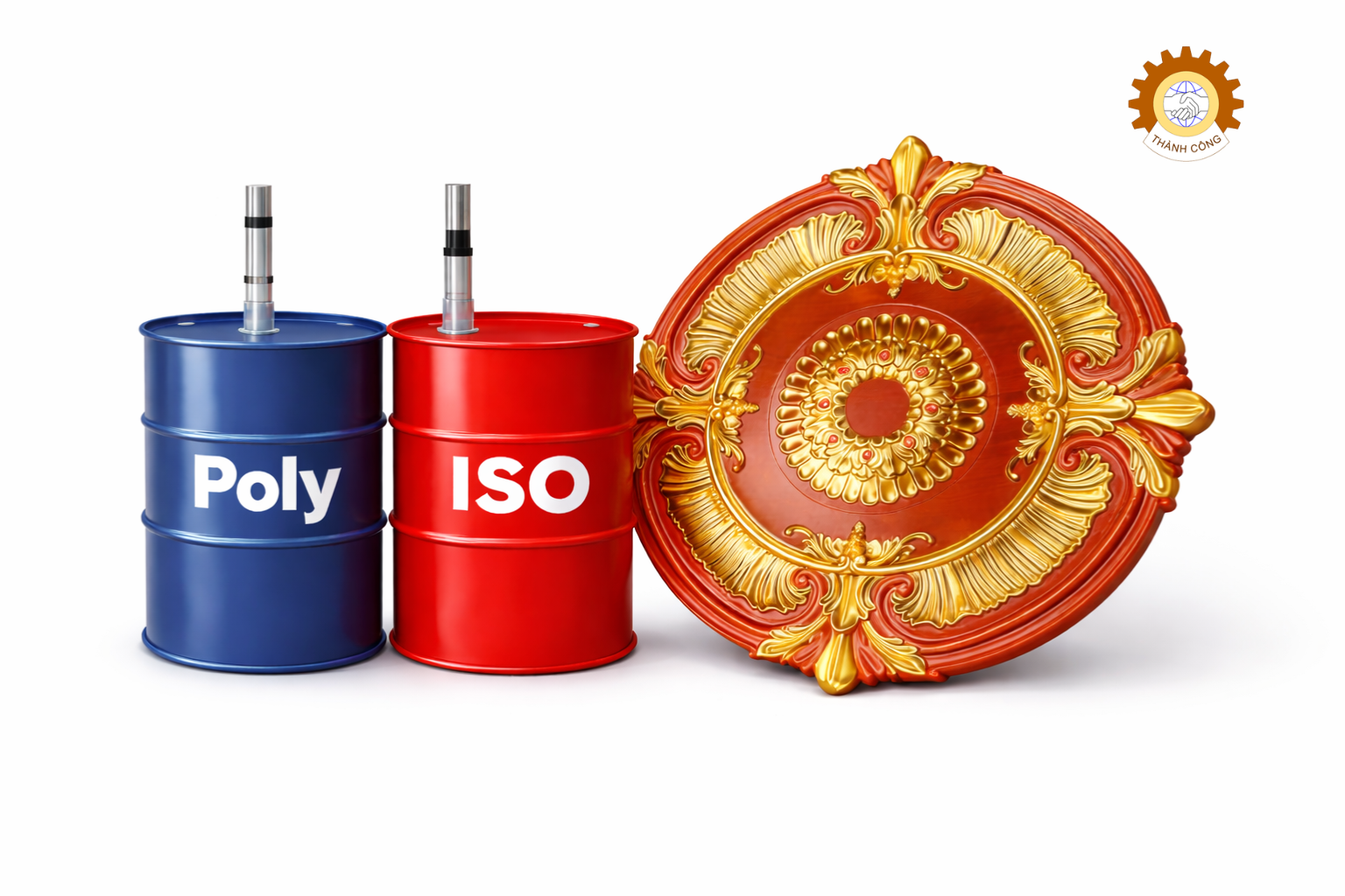 Hóa Chất PU Foam Sản Xuất Mâm Trần & Phào Chỉ Trang Trí