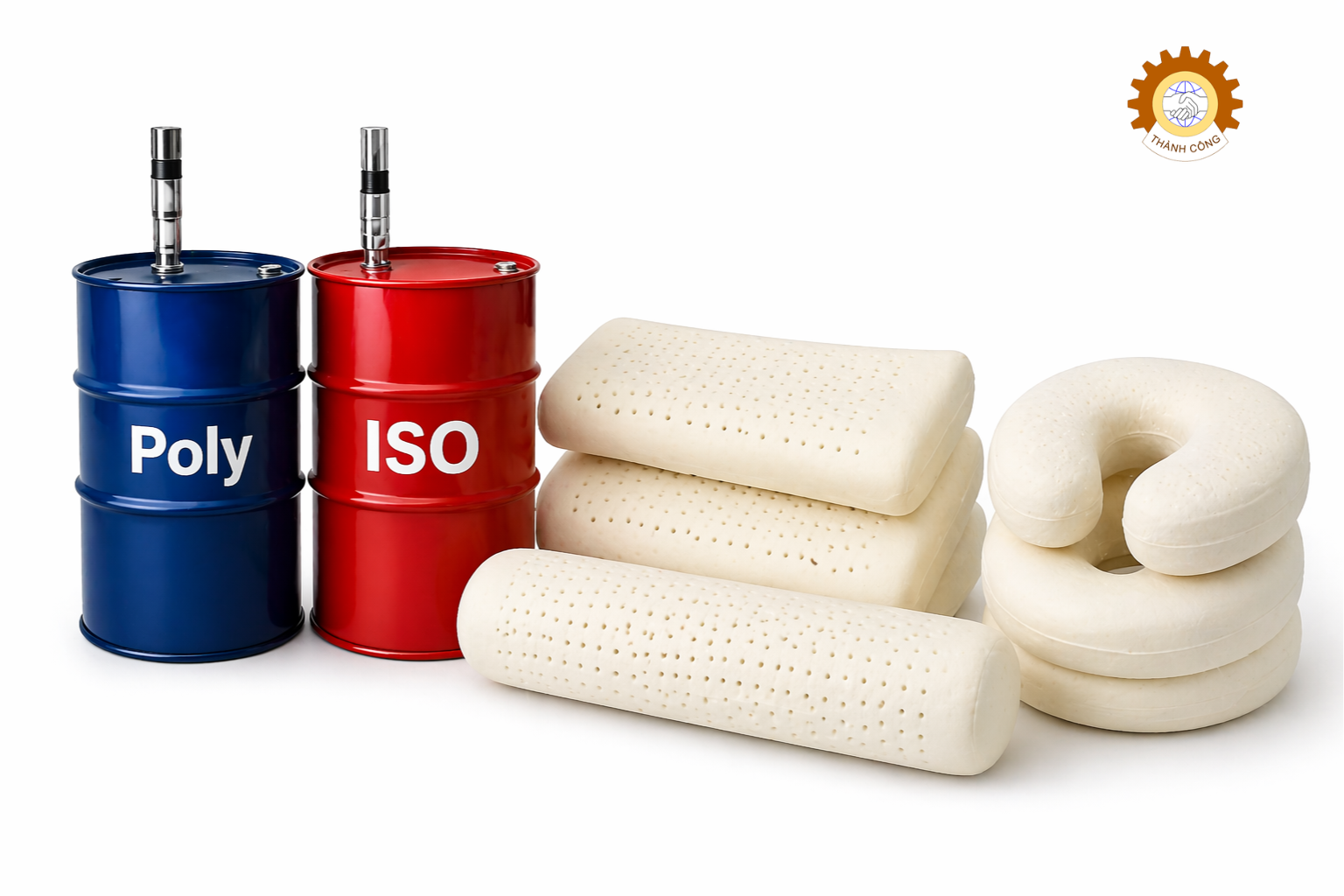 Hóa Chất PU Foam Sản Xuất Các Loại Gối Định Hình Cao Cấp