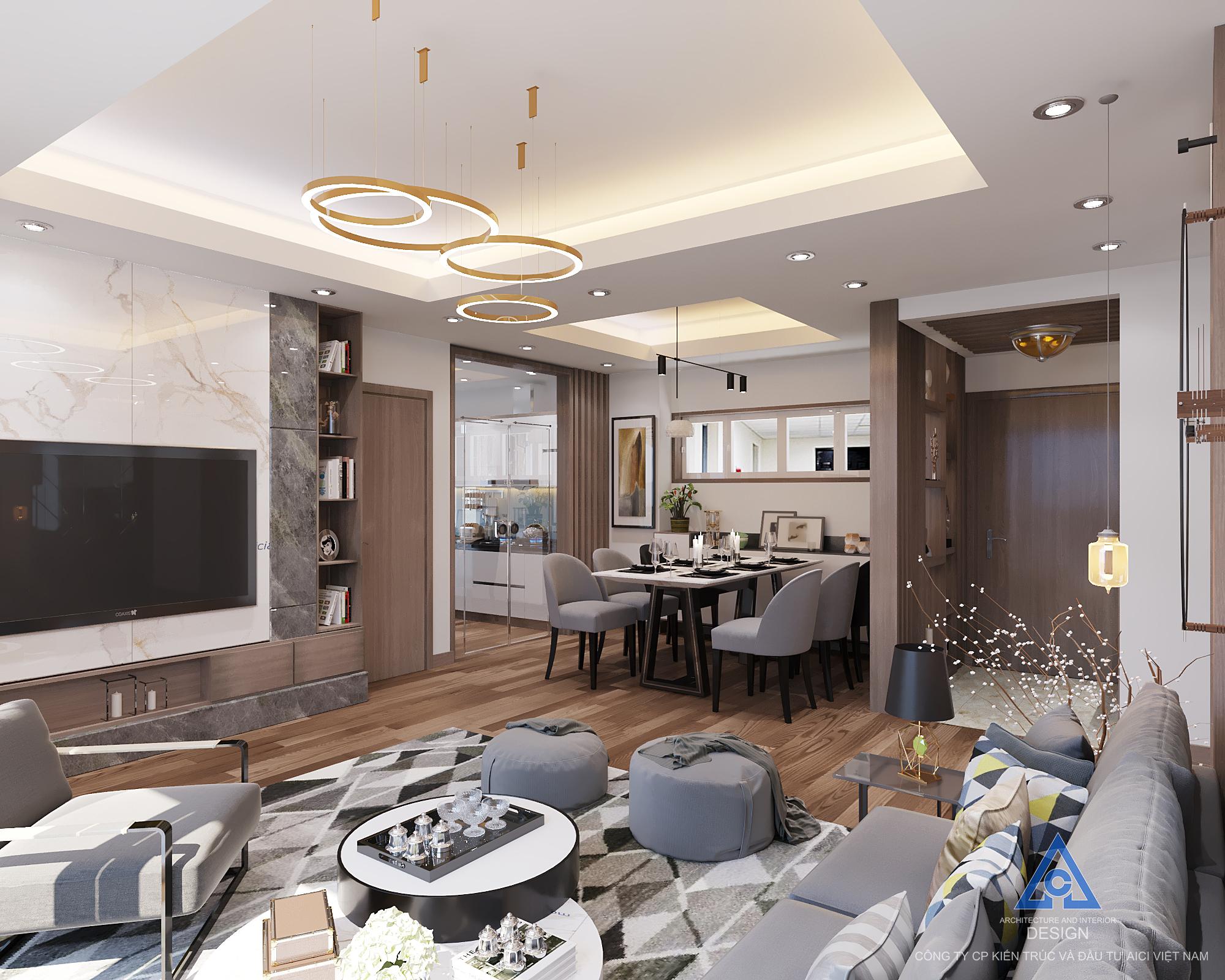 Thiết kế nội thất chung cư đẹp C3- D" capitale-trần Duy Hưng, HN
