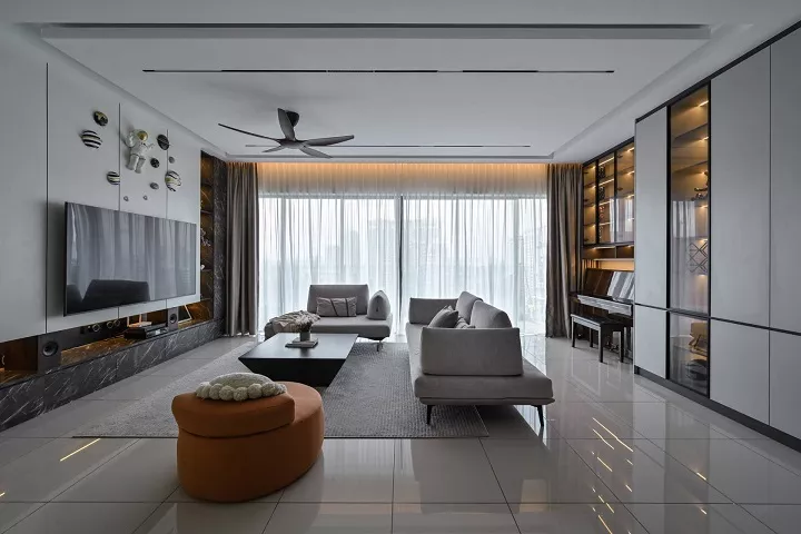 Thiết kế chung cư hiện đại với nội thất cánh kính