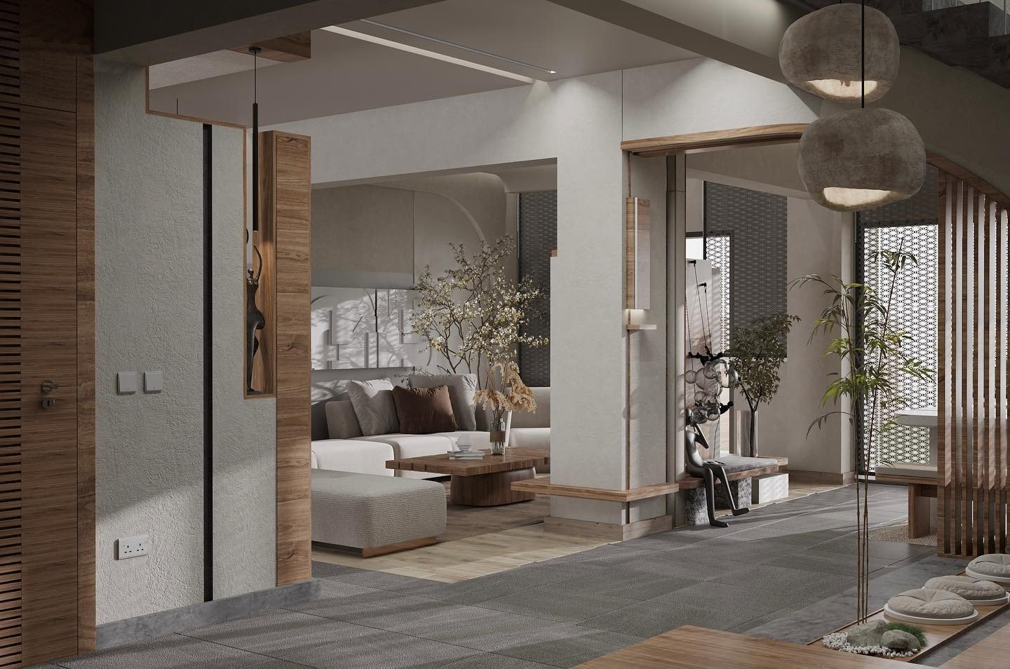 Thiết kế nội thất theo phong cách Wabi Sabi tại Thanh Trì Hà Nội