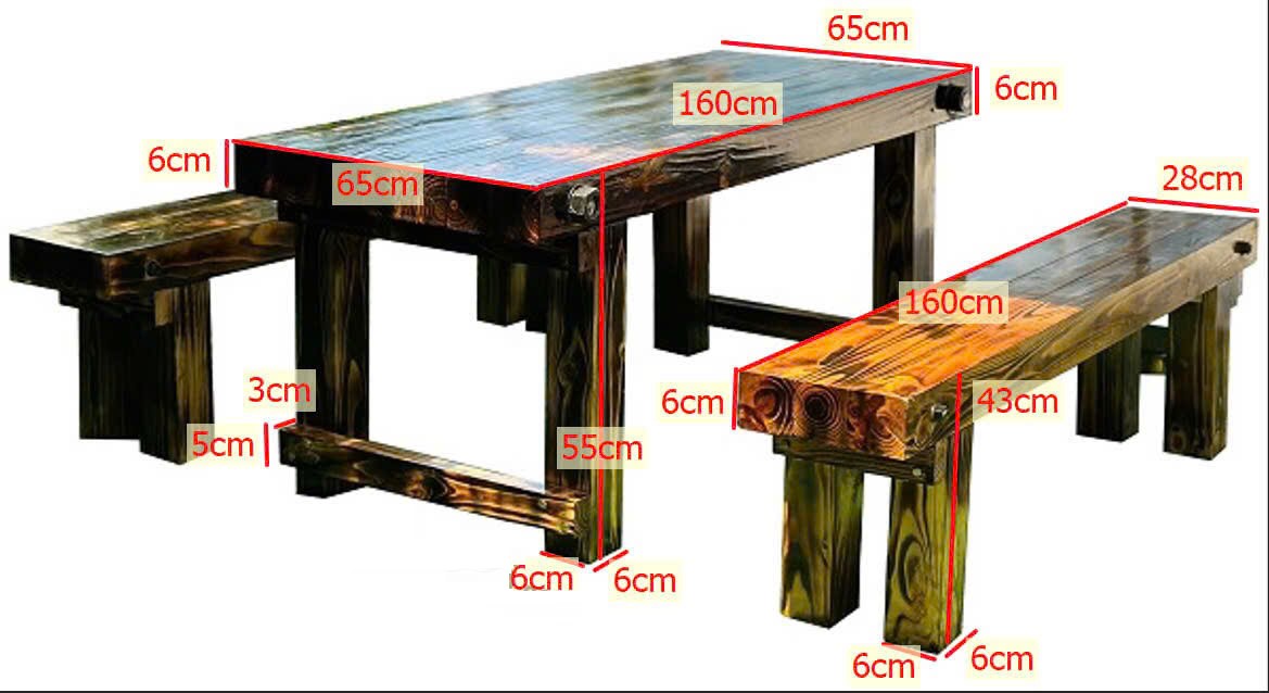 Bàn Ghế Gỗ Tự Nhiên Ngoài Trời