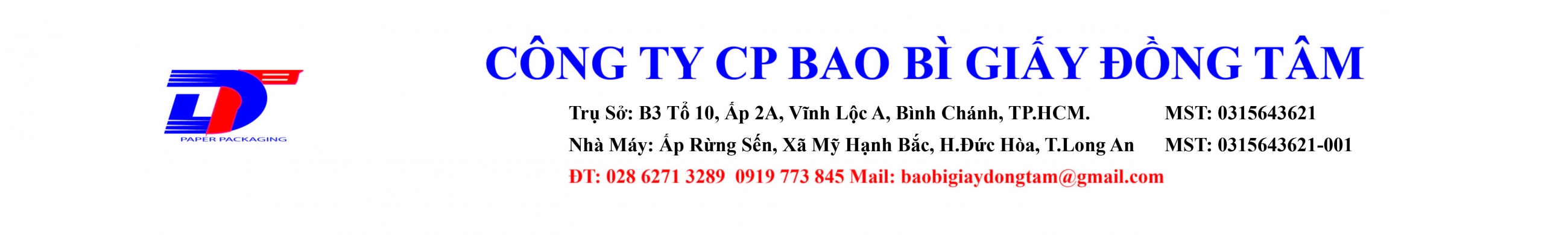 CÔNG TY CỔ PHẦN BAO BÌ GIẤY ĐỒNG TÂM