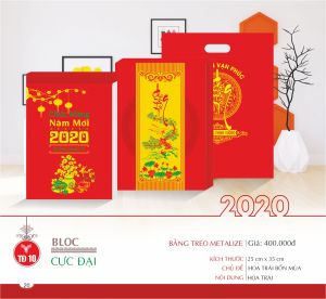 Lịch Block Cực Đại bảng treo Metalize