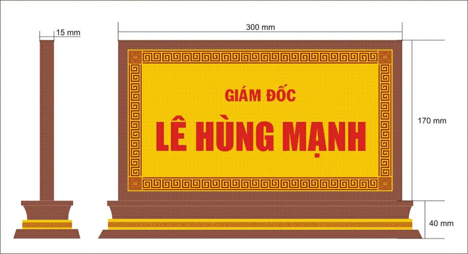 Biển chức danh mặt đồng