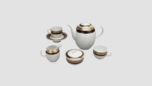 Bộ cà phê 1.3 L – Sago – Hoa Hồng Đen (KN)
