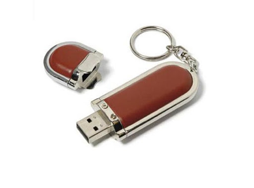 USB vỏ da in logo