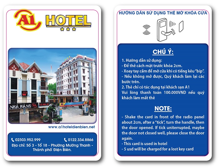 Thẻ cứng khách sạn A1 Hotel