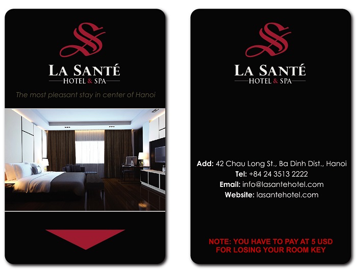 Thẻ cứng khách sạn La Sante