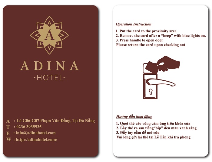 Thẻ cứng khách sạn Adina