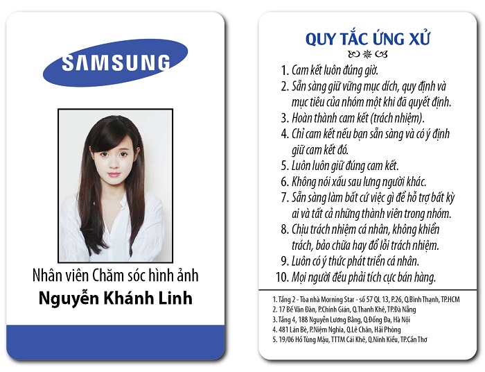 Thẻ nhân viên Samsung