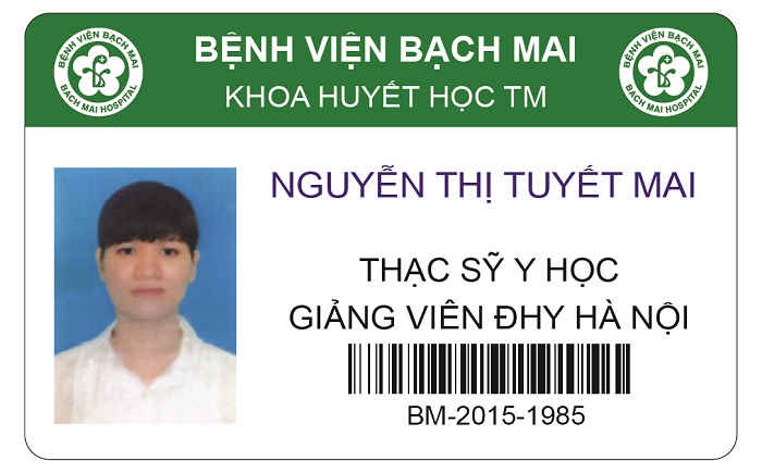 Thẻ nhân viên BV Bach Mai