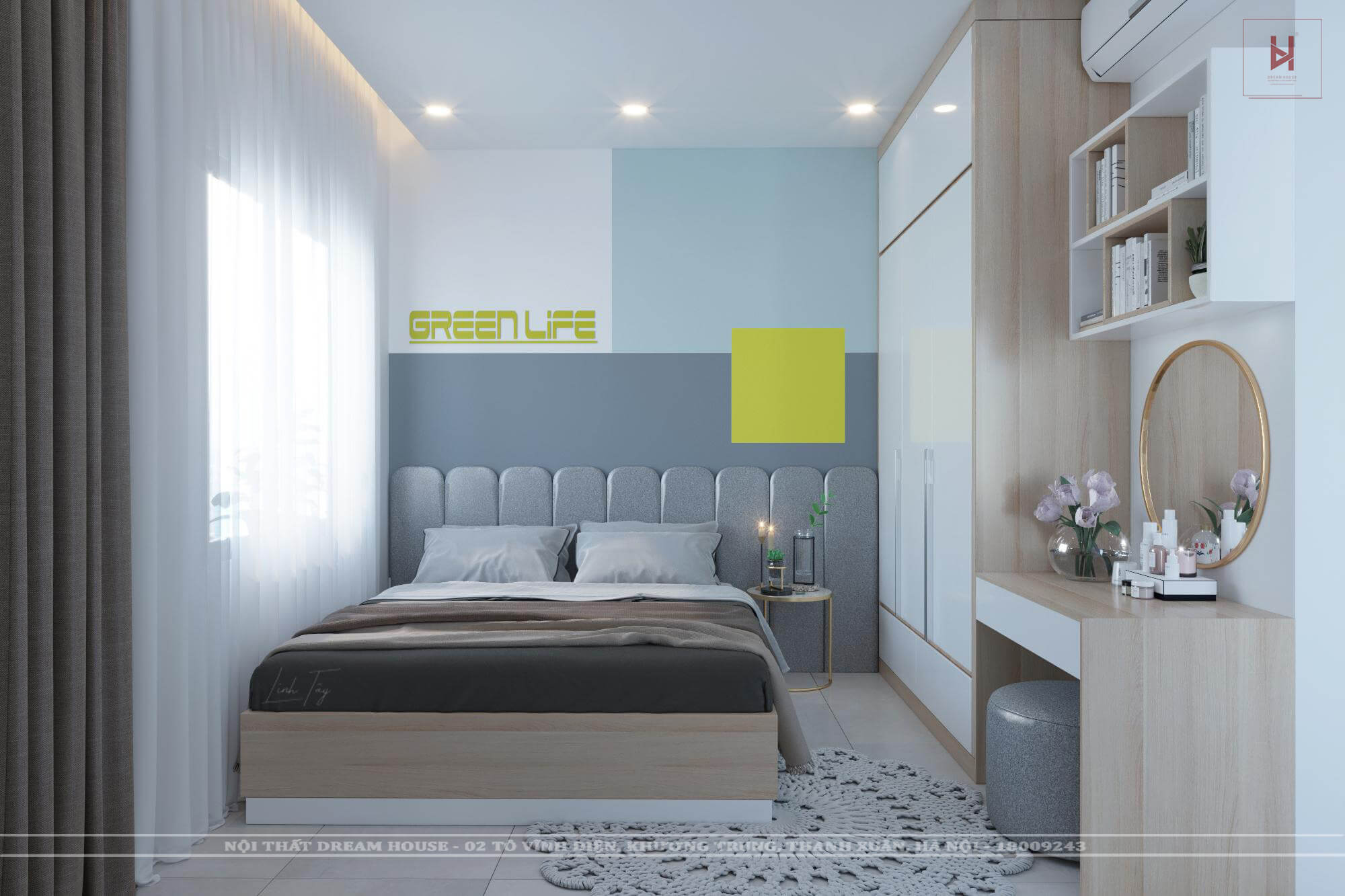 Thiết Kế Nội Thất Phòng Ngủ Nhà Riêng Thường Tín - Chị Lam