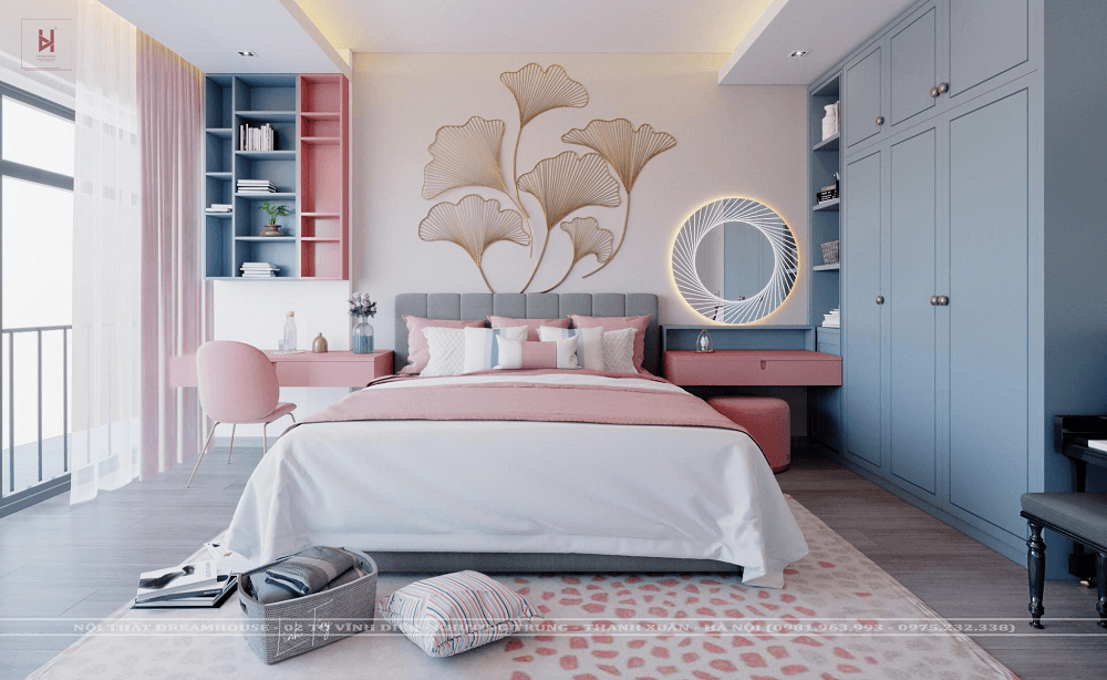 Phòng Ngủ Bé Gái Rộng 25m2