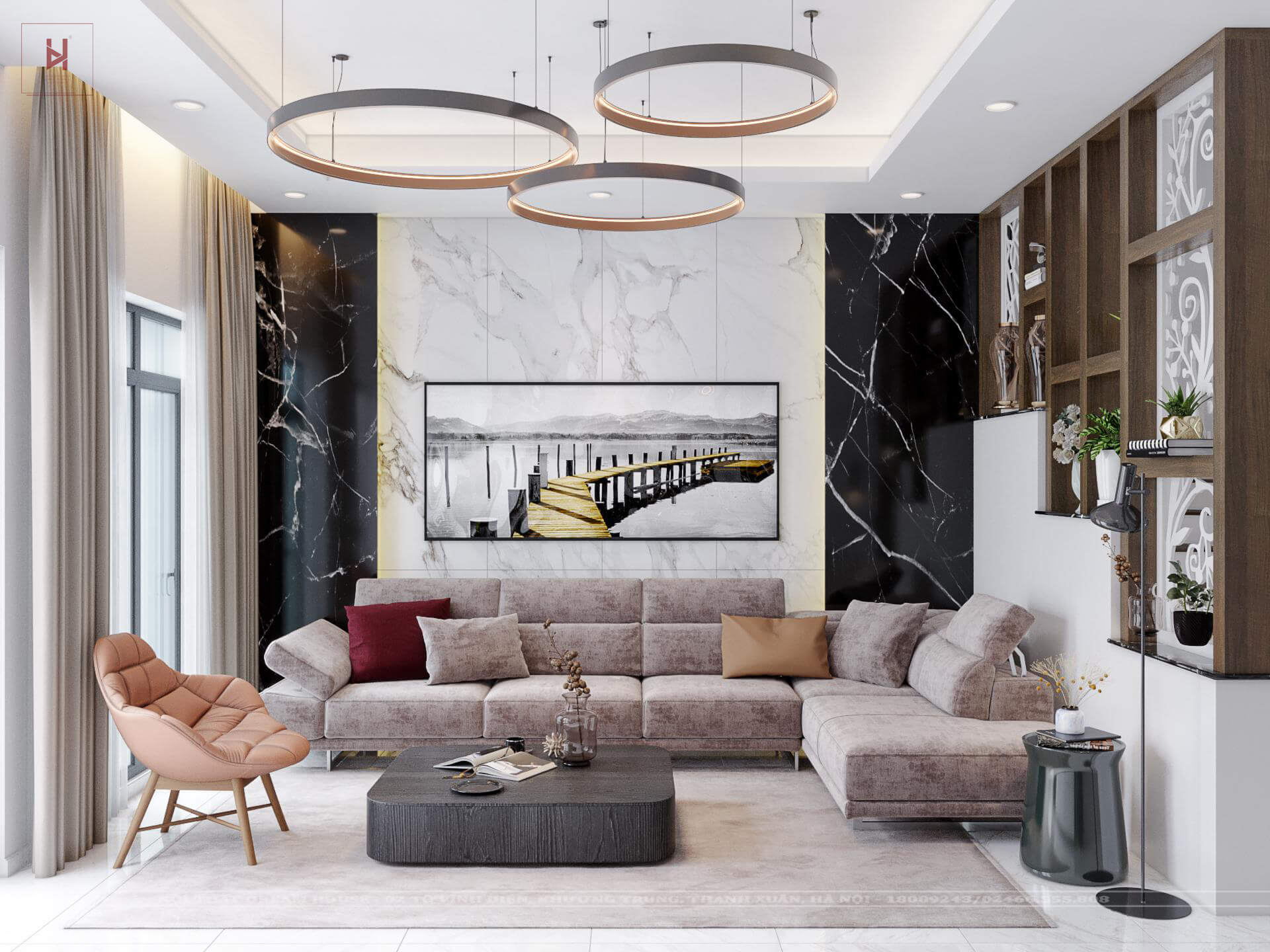 Thiết Kế Phòng Khách Nhà Phố - Anh Đức Anh Việt Trì