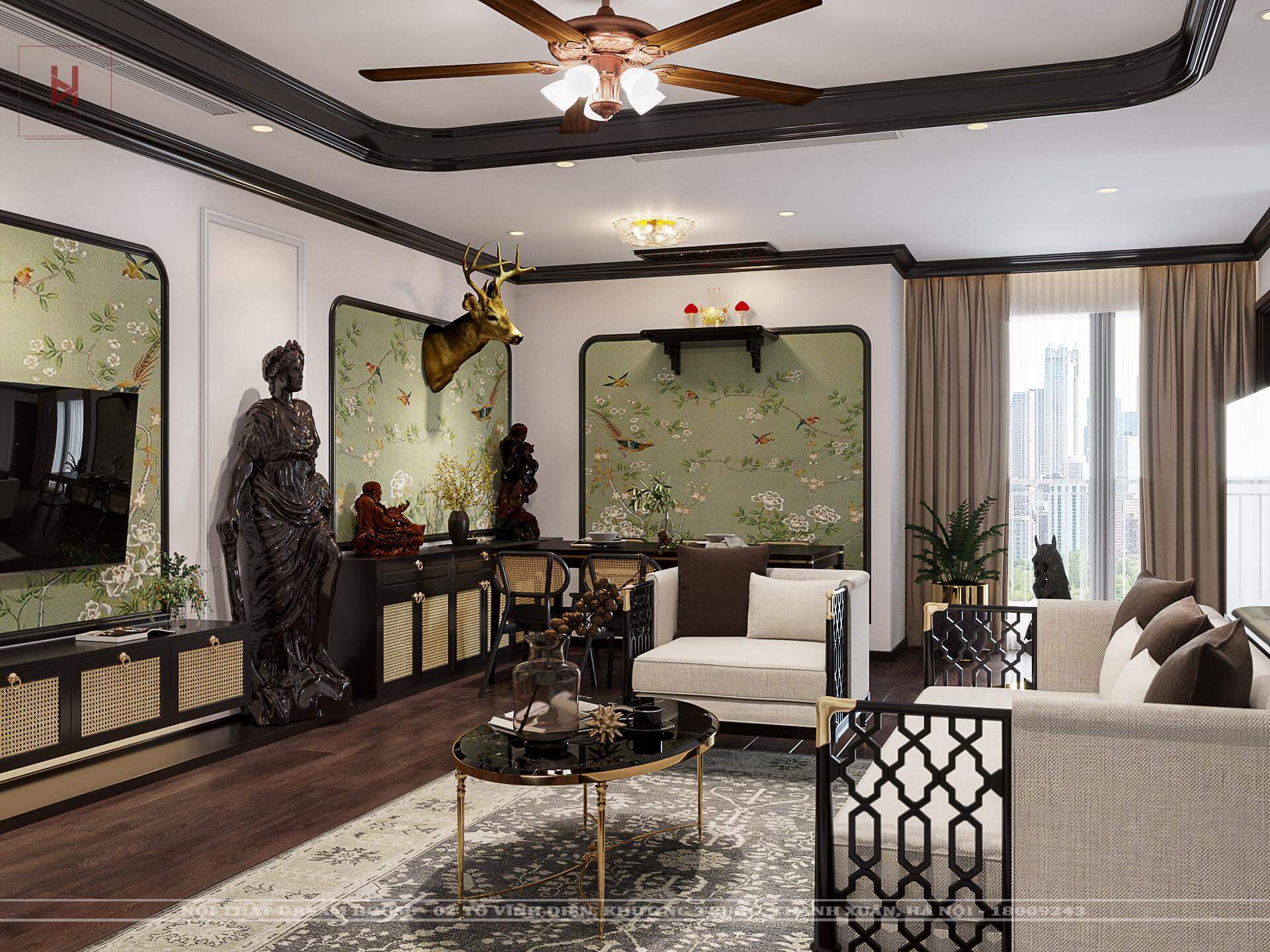 Thiết Kế Phong Cách Indochine Chung Cư Tố Hữu- Chị Dương