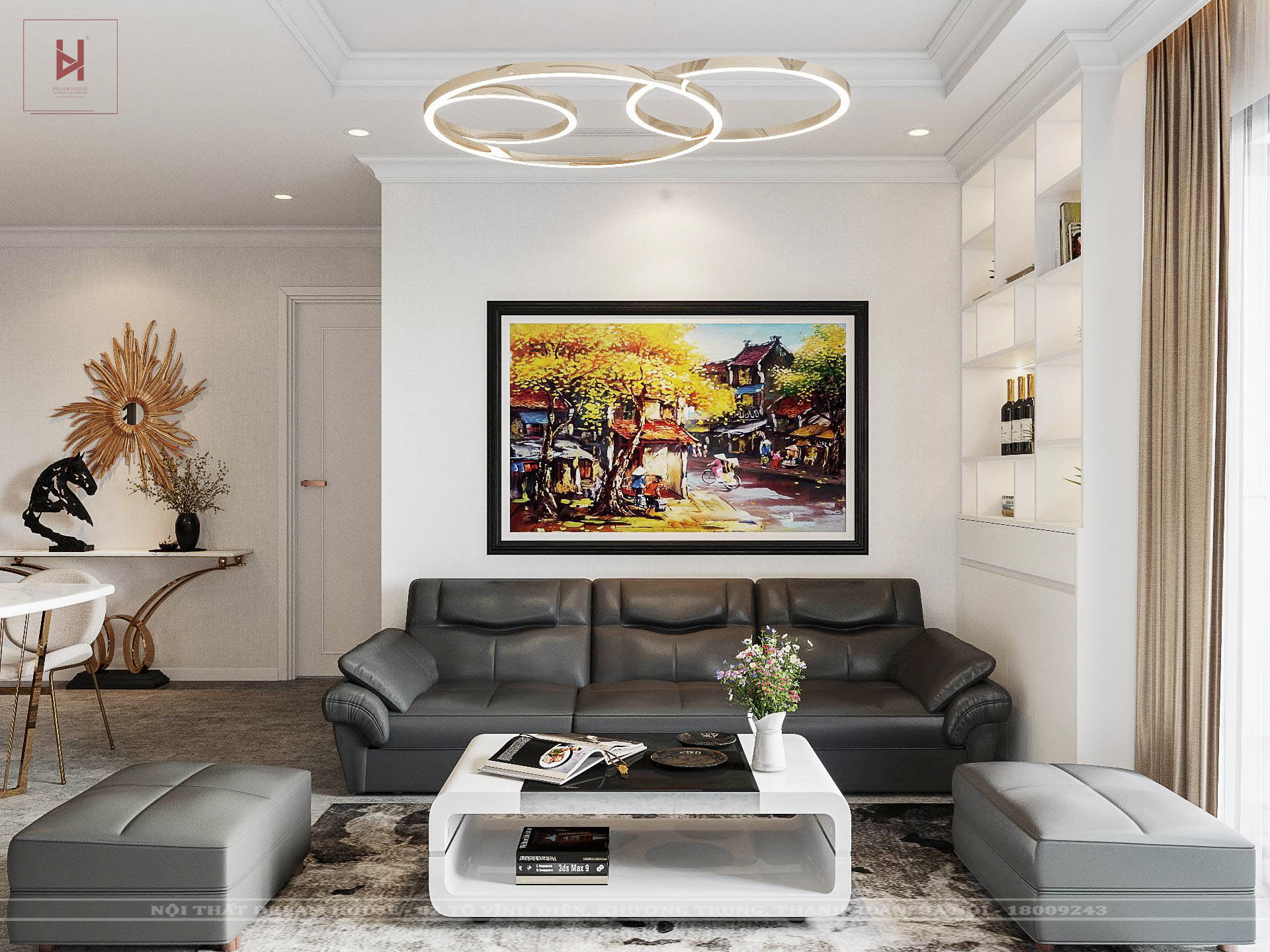 Phòng Khách Chung Cư Hiện Đại - Anh Đức Times City