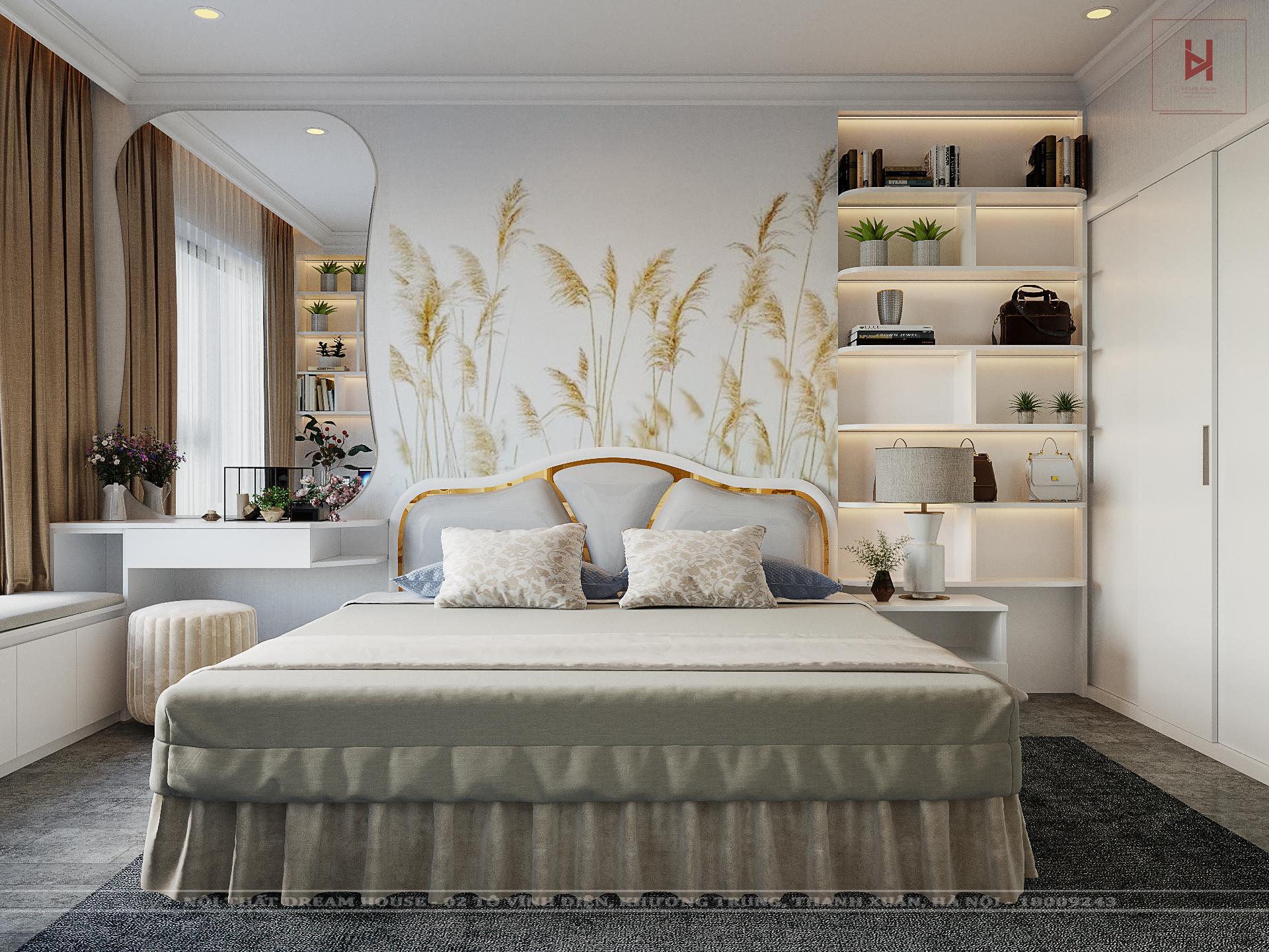 Thiết Kế Phòng Ngủ Master Hiện Đại Chung Cư Vinhomes Times City