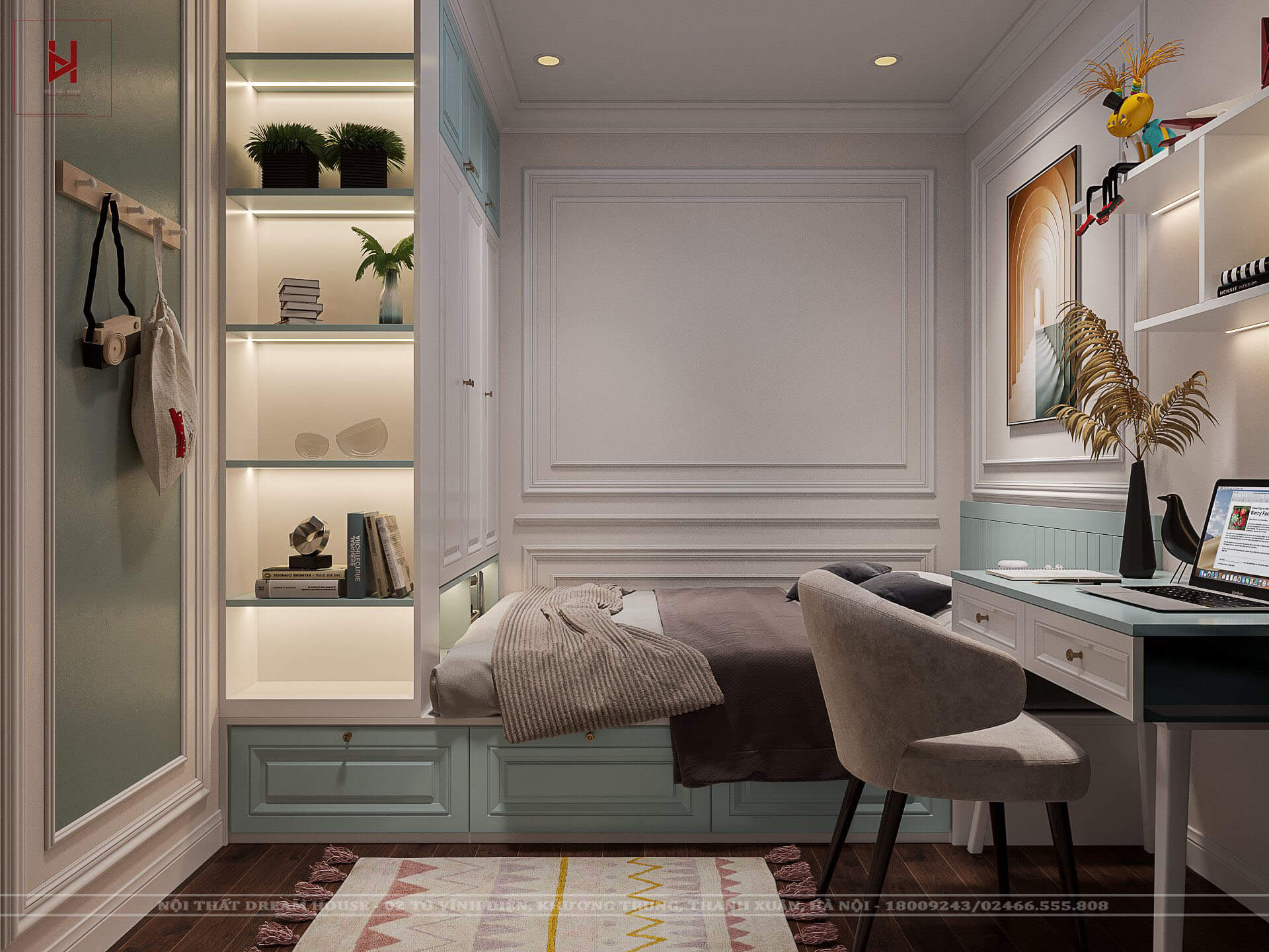 Nội Thất Phòng Ngủ Bán Tân Cổ Dành Cho Bé Trai